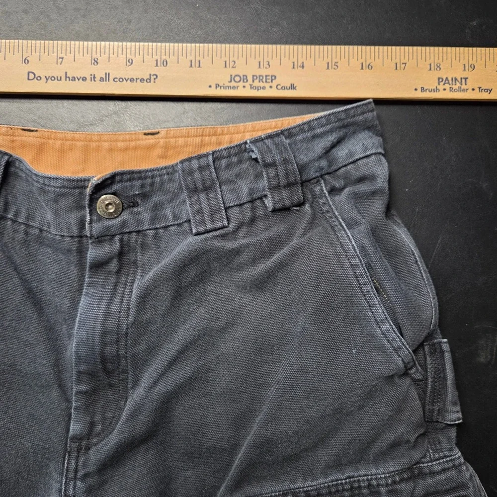 Duluth Trading Co Cargo Pants Mens 32x31 Black Good Fire Hose Workwear Canvas